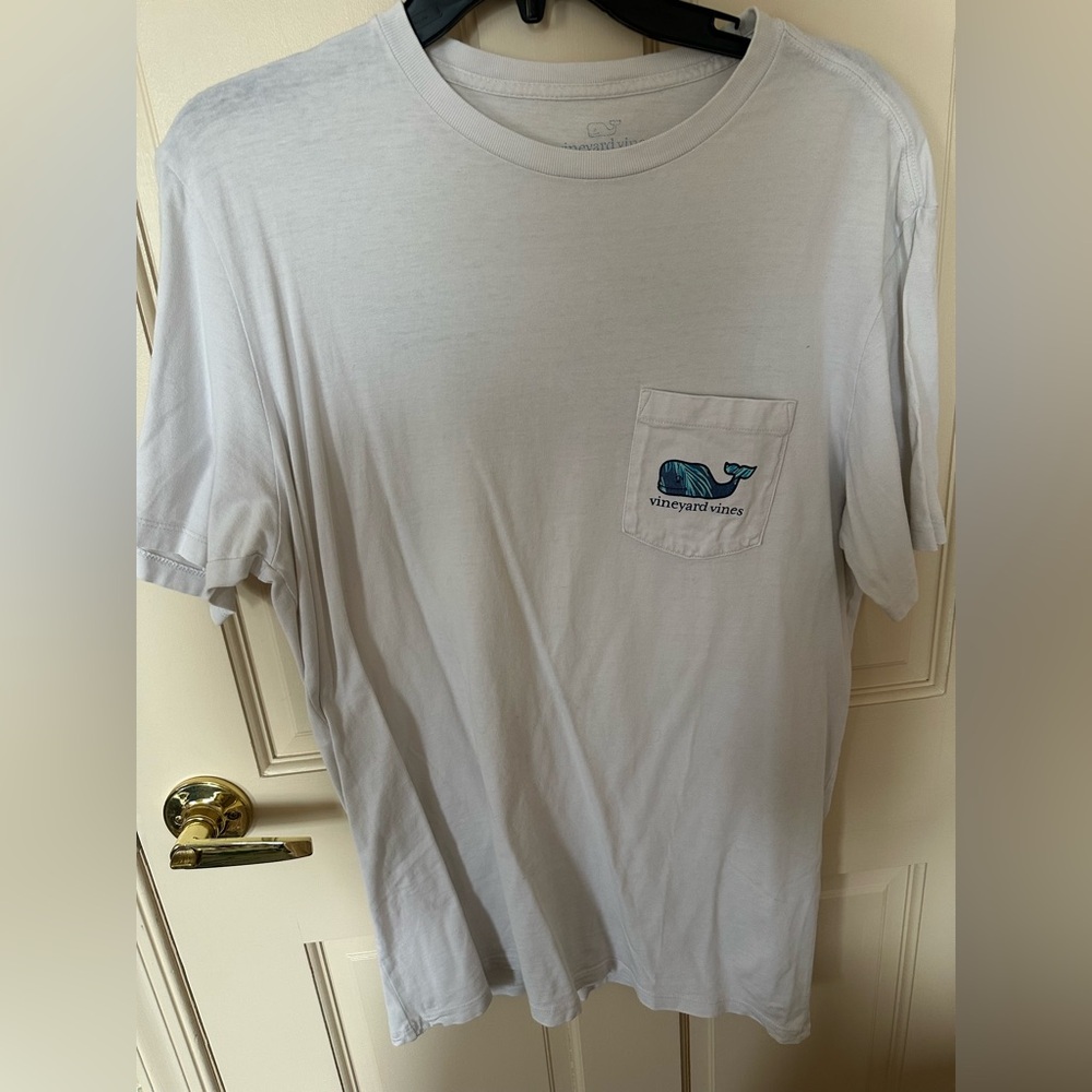Vineyard Vines Pink and White Tees with Whale Design - Picture 6 of 8